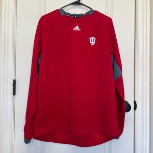Adidas Men’s Fielder’s Choice Long Sleeve Fleece - Indiana University - Large